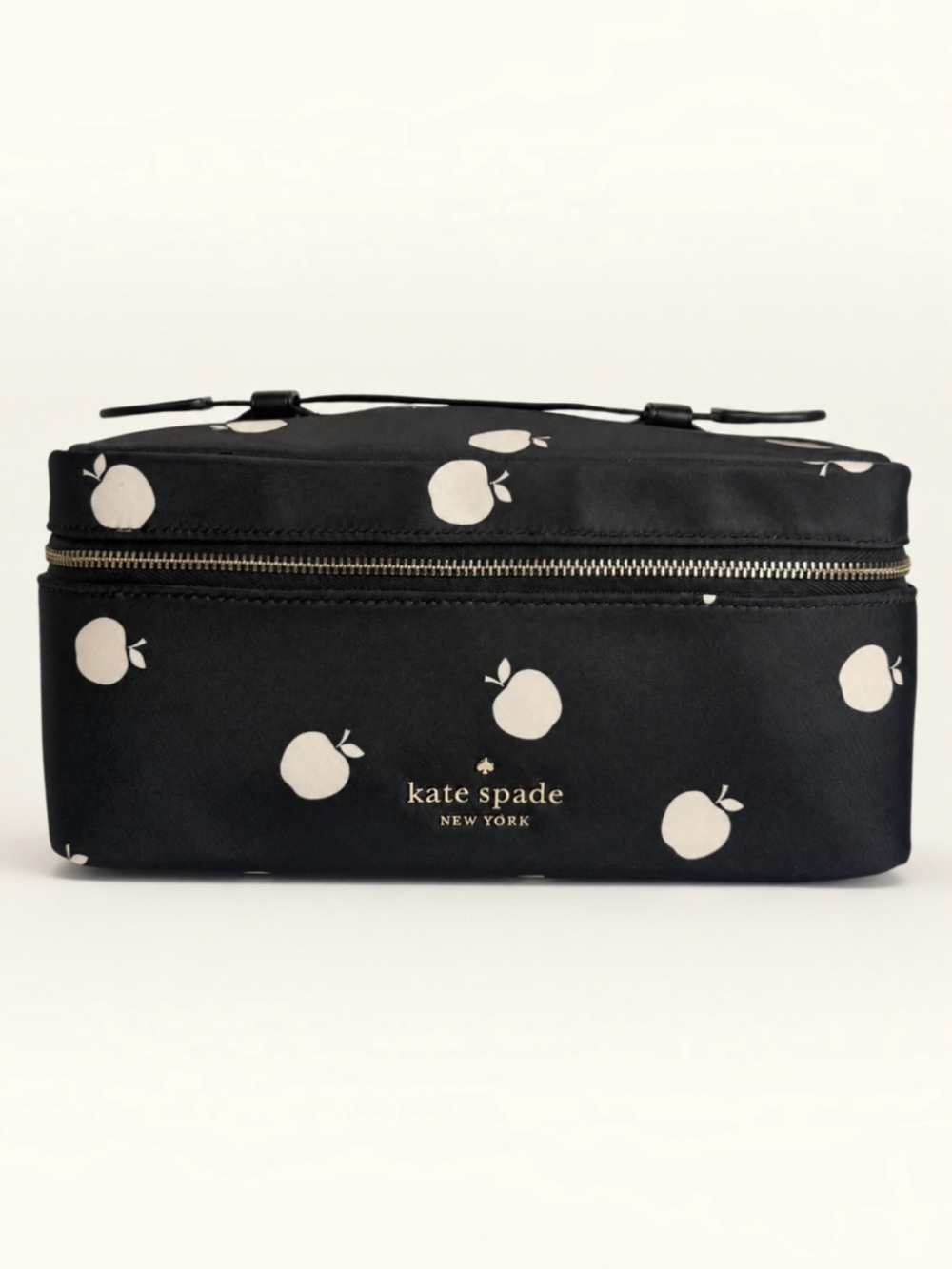 Kate Spade Chelsea Apple Print Travel Vanity Cosmetic Case Organizer K8261 NWOT - Picture 3 of 15